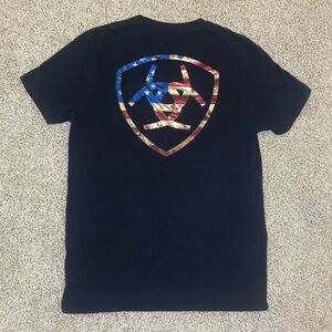 Ariat American Logo Black Graphic Men's Shirt